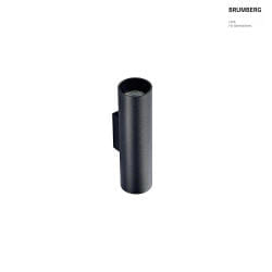 wall luminaire TOMEK up / down, 2 flames, round GU10 IP20, black matt dimmable