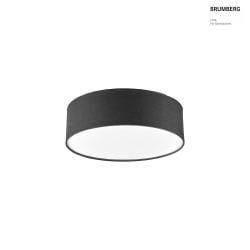 Luminaire de plafond TIM  40CM haut bas, avec diffuseur E27 IP20, nickel mat gradable