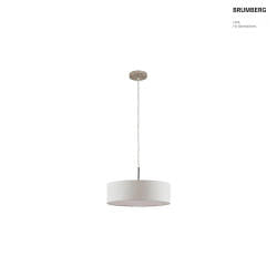 Luci a sospesione TIM  40CM su / gi, con diffusore E27 IP20, nichel opaco dimmerabile