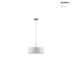 Luci a sospesione TIM  40CM su / gi, con diffusore E27 IP20, nichel opaco dimmerabile