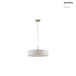 Luminaire  suspension TIM  50CM haut bas, avec diffuseur E27 IP20, nickel mat gradable