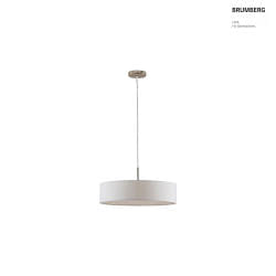 Luminaire  suspension TIM  50CM haut bas, avec diffuseur E27 IP20, nickel mat gradable