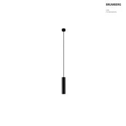 pendant luminaire TOMEK 270MM 1 flame, cylindrical, rigid GU10 IP20, black matt dimmable