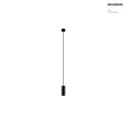 pendant luminaire TOMEK 150MM 1 flame, cylindrical, rigid GU10 IP20, black matt dimmable