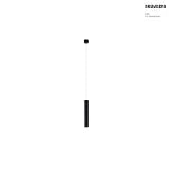 Luminaire  suspension TOMEK 350MM  1 flamme, cylindrique, rigide GU10 IP20, noir mat gradable