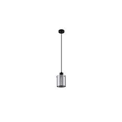 pendant luminaire MURRAY 1 flame, cylindrical E27 IP20, black matt dimmable