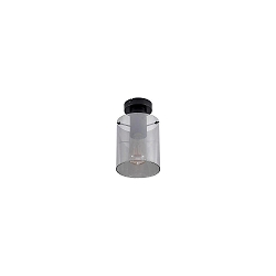 ceiling luminaire MURRAY 1 flame, cylindrical E27 IP20, black matt dimmable