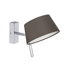 Luminaire mural pivotant, avec abat-jour G9 IP20, marron, chrome gradable