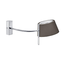 Luminaire mural pivotant, avec abat-jour G9 IP20, marron, chrome gradable