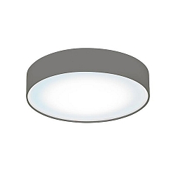 Deckenleuchte 470, rund, wei mit Schirm grau