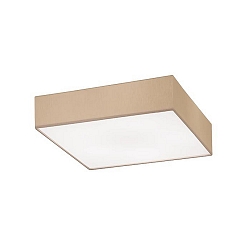Anbauleuchte SOFT CUBE, wei mit Schirm beige