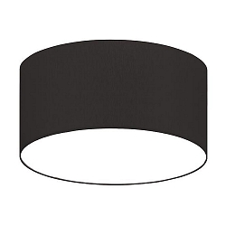 Ceiling luminaire SOFT TUBE 380,  38cm, 3 x E27 max. 60W, shade chintz black / diffuser PC