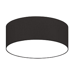 Ceiling luminaire SOFT TUBE 480,  48cm, 3 x E27 max. 60W, shade chintz black / diffuser PC