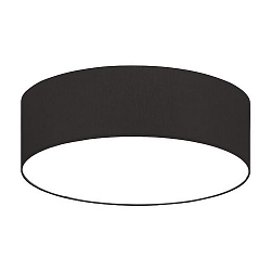 Ceiling luminaire SOFT TUBE 580,  48cm, 5 x E27 max. 60W, shade chintz black / diffuser PC