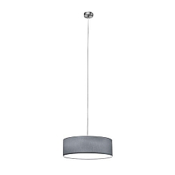 Pendant luminaire SOFT TUBE 580,  48cm, 5 x E27 max. 60W, matt nickel / shade chintz grey / diffuser PC