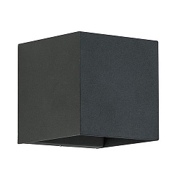 Luminaire mural haut bas, angulaire IP54, noir  