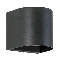 Luminaire mural haut bas, rond IP54, noir  