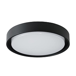 Outdoor LED Wand-/Deckenleuchte BARTIE,  25cm, 110, 14W, 3000K, 1210lm, IP54, rund, strukturschwarz