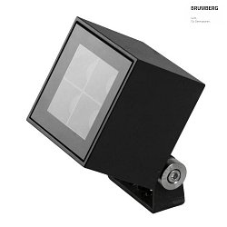 Outdoor LED floor spot BLOKK, IP65 IK07, 10W 3000K 740lm 36, swivelling, structured graphite