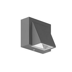 outdoor wall luminaire MEGERA switchable LED IP54, grey 