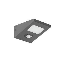 LED Solarwandanbauleuchte ARGUS 1,4W, 3000K, 150lm, IP54, graphit, schaltbar