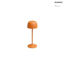 battery table lamp ROSS IP54, orange dimmable