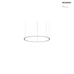 pendant luminaire ANDROS IN/OUT Ø 120CM Bluetooth controllable IP20, powder coated, black matt dimmable