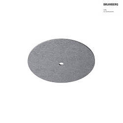 Akustik-Element SLENTIUM, GLATT, rund,  59.5cm / innen  6.8cm fr Einbaustrahler (zentral), inkl. Abhngung, grey