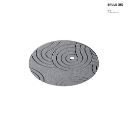 Akustik-Element SLENTIUM, STRUKTUR, rund,  59.5cm / innen  6.8cm fr Einbaustrahler (dezentral), inkl. Abhngung, grey