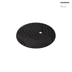 Akustik-Element SLENTIUM, STRUKTUR, rund,  59.5cm / innen  6.8cm fr Einbaustrahler (dezentral), inkl. Abhngung, charcoal