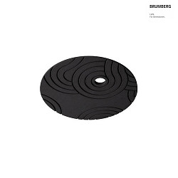 Akustik-Element SLENTIUM, STRUKTUR, rund,  89.5cm / innen  15cm fr Einbauleuchte (dezentral), inkl. Abhngung, charcoal