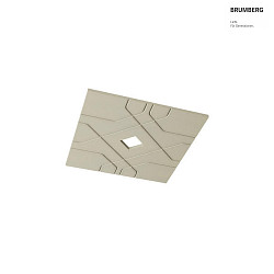 Akustik-Element SLENTIUM, STRUKTUR, eckig, 89.5 x 89.5cm / innen 15 x 15cm fr Einbauleuchte, inkl. Abhngung, cream