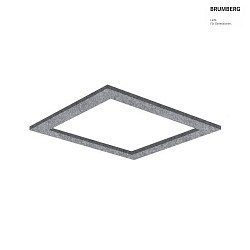 Akustik-Element SLENTIUM, quadratisch, 79.5 x 79.5cm / innen 60.2 x 60.2cm fr LED Panel, inkl. Abhngung, grey