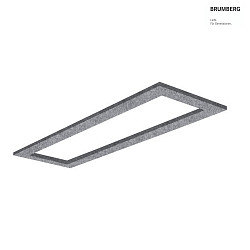 Akustik-Element SLENTIUM, rechteckig, 167 x 47cm / innen 147.7 x 27.7cm fr LED Panel, inkl. Abhngung, grey