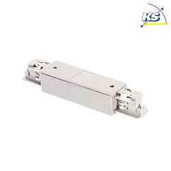 Center position power feeder for 3-phase power tracks, white