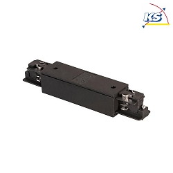 Center position power feeder for 3-phase power tracks, black