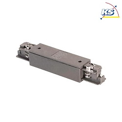 Center position power feeder for 3-phase power tracks, silver