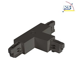 T-Verbinder fr 3-Phasen-Stromschienen, Schutzleiter links, Schwarz