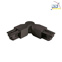 Connecteur d'angle triphas, noir 