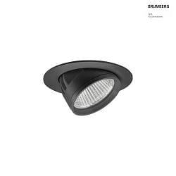 ceiling recessed luminaire ARTEMIS MIDI round, direct IP20, black dimmable