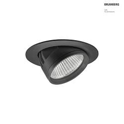 Apparecchio da incasso a soffitto ARTEMIS MAXI rotondo, diretto IP20, nero dimmerabile