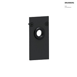 Endstck zu 48V-Stromschiene PEPA, HOCH (BRUM-88488xx), schwarz, mit Leitungsauslass  0.8cm, offen