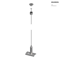 Seilabhngung zu 48V-Stromschiene PEPA, HOCH (BRUM-88488x), mit Schnellspanner, schwarz / chrom, 150cm