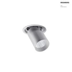 ceiling recessed luminaire TRAXX MICRO swivelling, rotatable, direct IP20, silver dimmable