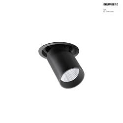 ceiling recessed luminaire TRAXX MICRO swivelling, rotatable, direct IP20, black dimmable