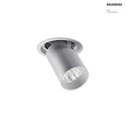 Apparecchio da incasso a soffitto TRAXX MINI girevole, ruotabile, diretto IP20, argento dimmerabile