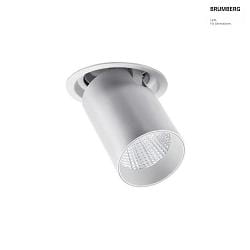 LED Einbaurichtstrahler TRAXX MAXI, 40, 27W, 3748lm, IP20, 230V AC, 50 Hz, CRI > 90, rund, 4000K, silber