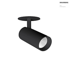 Spot TRAXX MICRO rond, pivotant, rotatif, commutable LED IP20, noir  