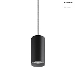 Luminaire  suspension TRAXX MINI rond, commutable LED IP20, noir  