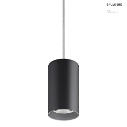 Luminaire  suspension TRAXX MAXI rond, commutable LED IP20, noir  